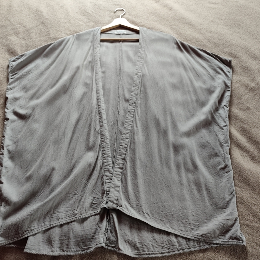 Gray Open Front Kimono